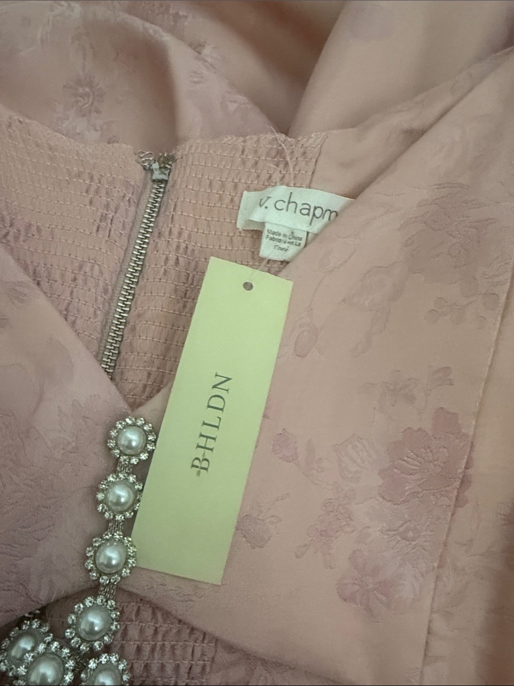 V. Chapman Blush Pink Puff Sleeve Maxi Dress - Picture 2 of 3
